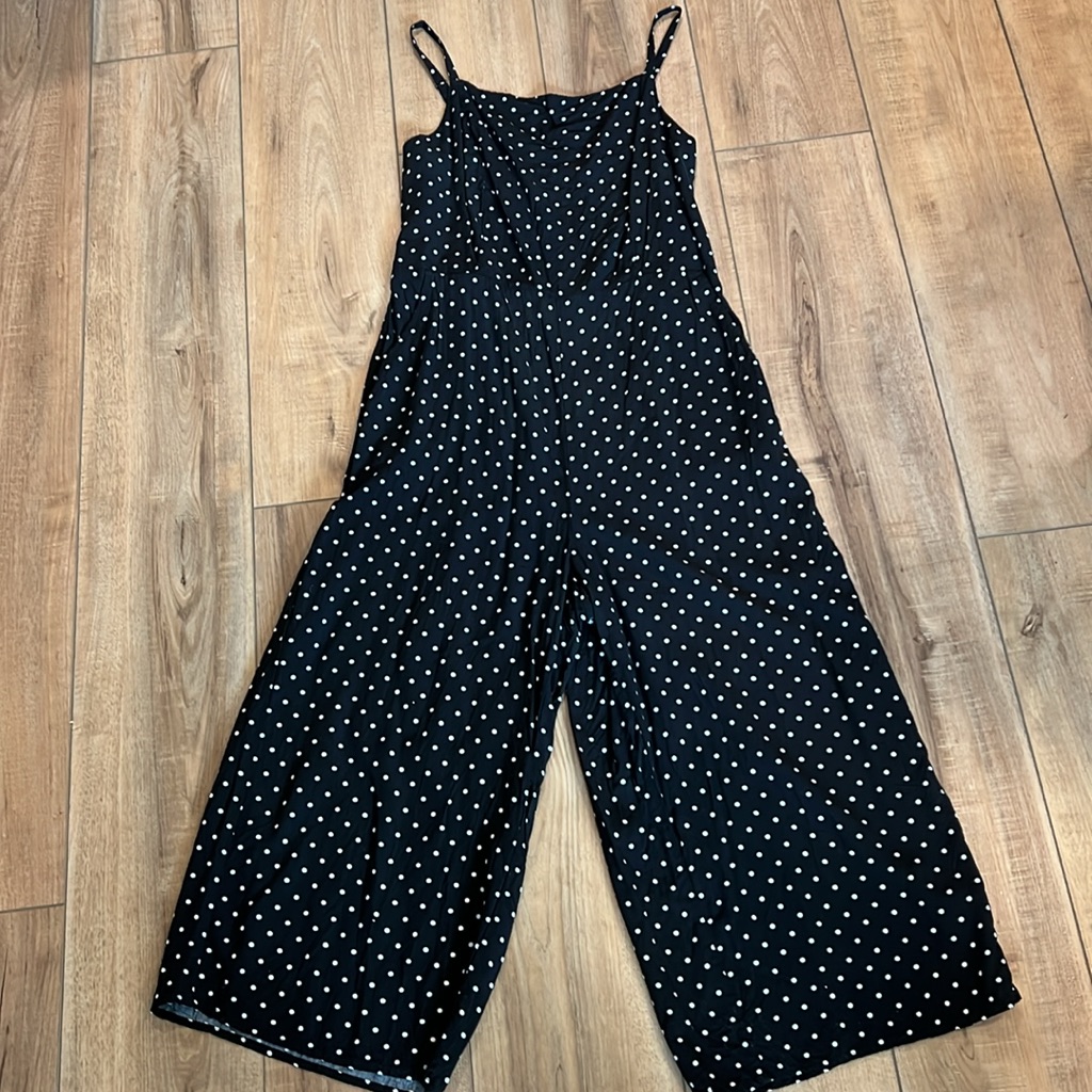 Old Navy - L, Airy, Light Weight, Polka Dot Romper, Cropped Wide Leg